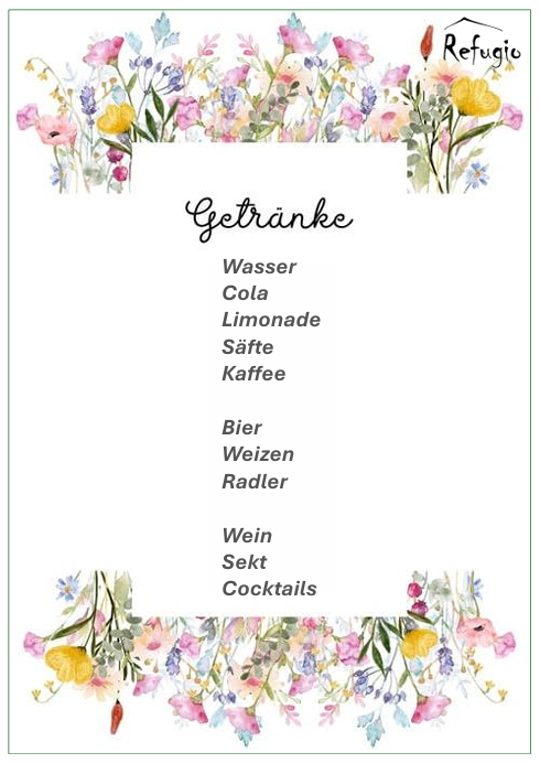 Frühllings Getränke Webseite